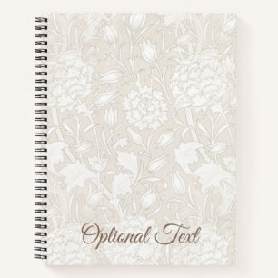 William Morris Floral Pattern in Sepia Notebook