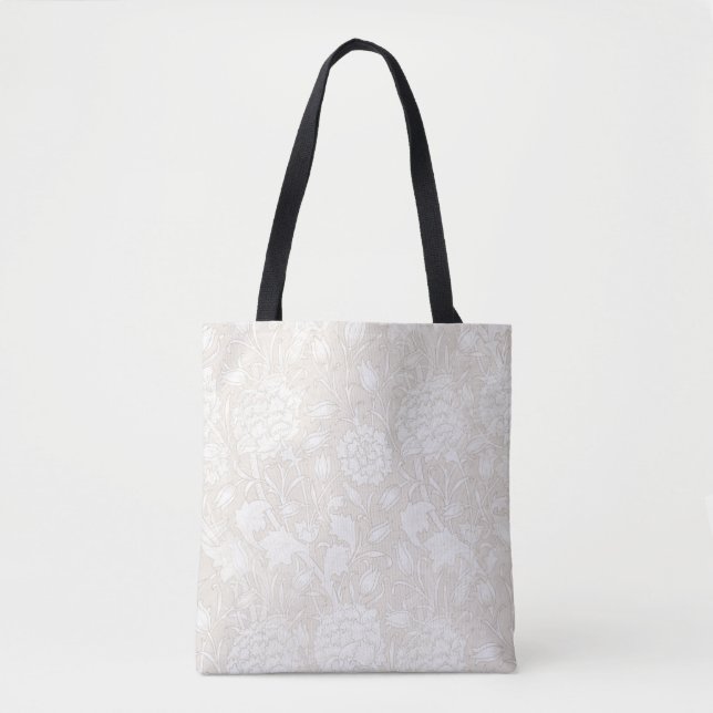 William Morris Floral Pattern in Sepia  Tote Bag (Front)