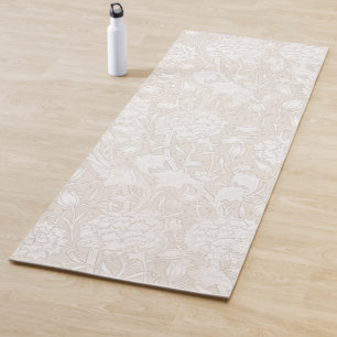 William Morris Floral Pattern in Sepia  Yoga Mat