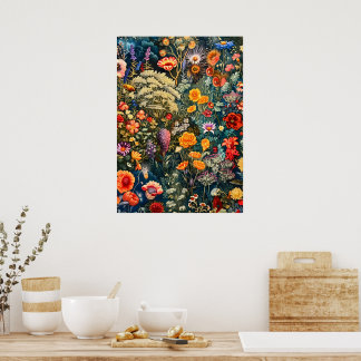 William Morris Floral Pattern Poster – Vintage Bot