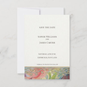 William Morris Floral Save the Date Card