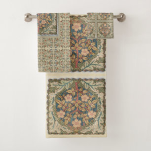 William * Morris Floral Tree Trellis Creme Bath Towel Set