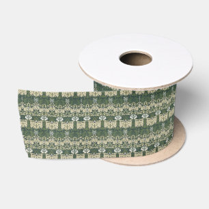 William Morris Floral Vintage Art Tulip And Rose Satin Ribbon