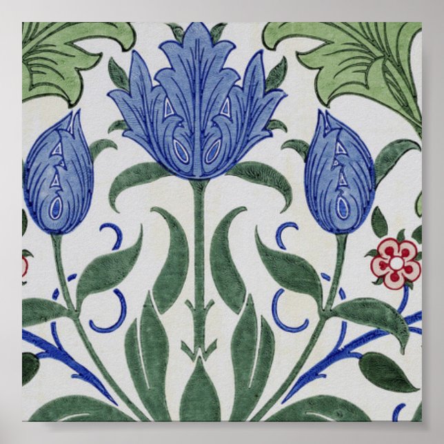 William Morris - Floral Wallpaper Design Poster (Front)