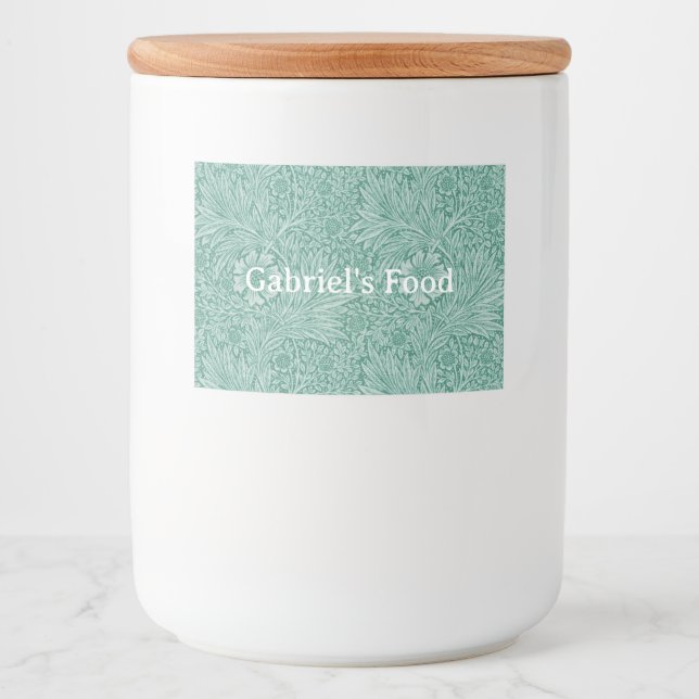 William Morris Floral Wallpaper Food Label (Front)