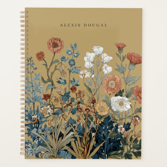 William Morris Floral Wildflower Vintage Planner   (Front)