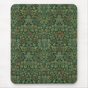 William Morris Flower Garden-Greens Mouse Mat