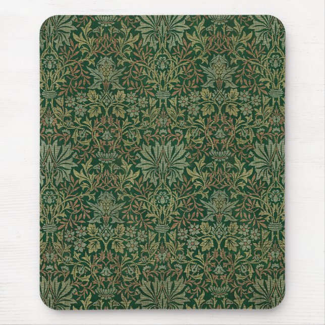 William Morris Flower Garden-Greens Mouse Mat (Front)