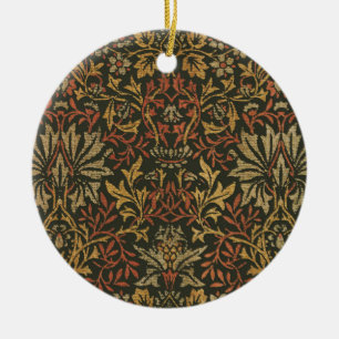 William Morris Flower Garden Tapestry Ceramic Tree Decoration