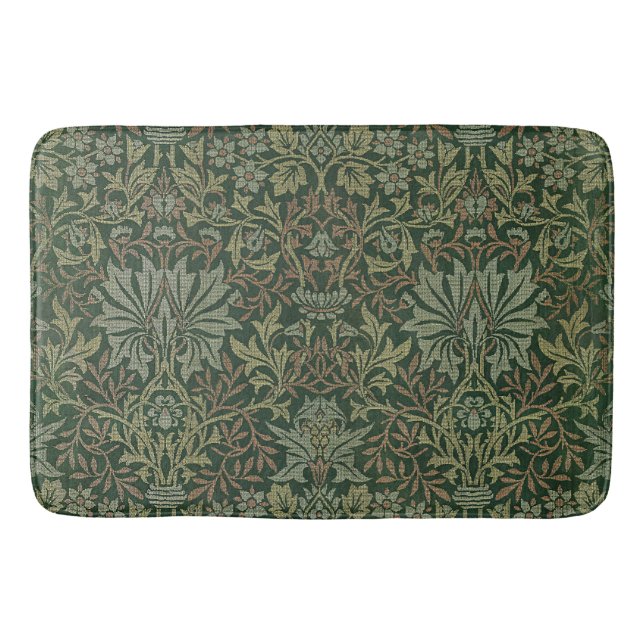 William Morris Flower Garden Tapestry Classic Bath Mat (Front)