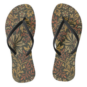 William Morris Flower Garden Tapestry Flip Flops