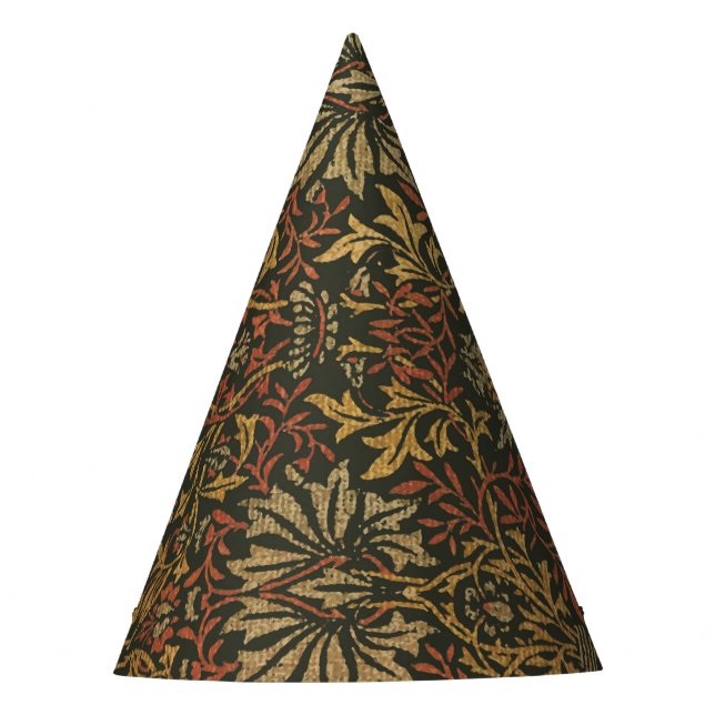 William Morris Flower Garden Tapestry Party Hat (Front)