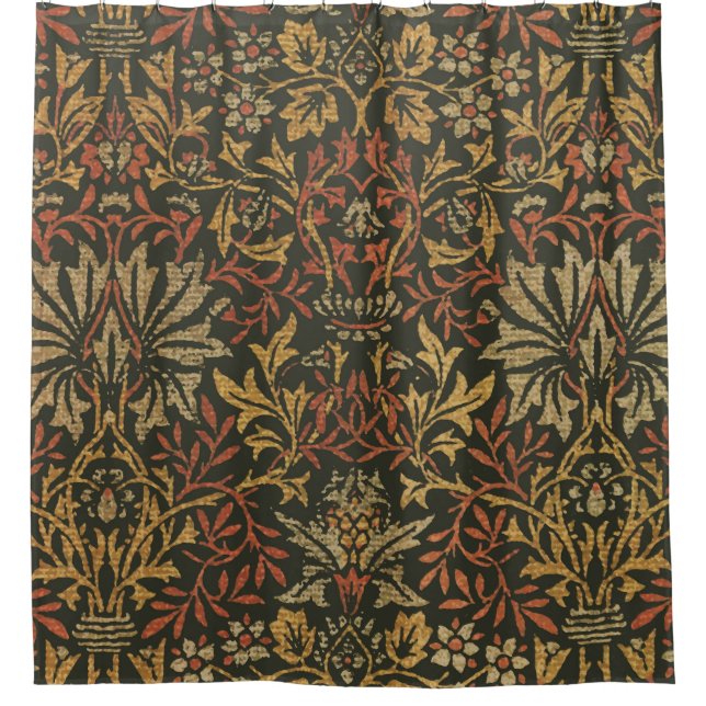 William Morris Flower Garden Tapestry Shower Curtain (Front)