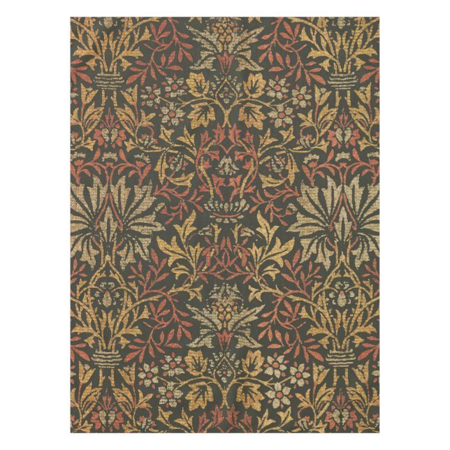 William Morris Flower Garden Tapestry Tablecloth (Front)