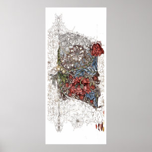 William morris flowers elegant floral illustration poster