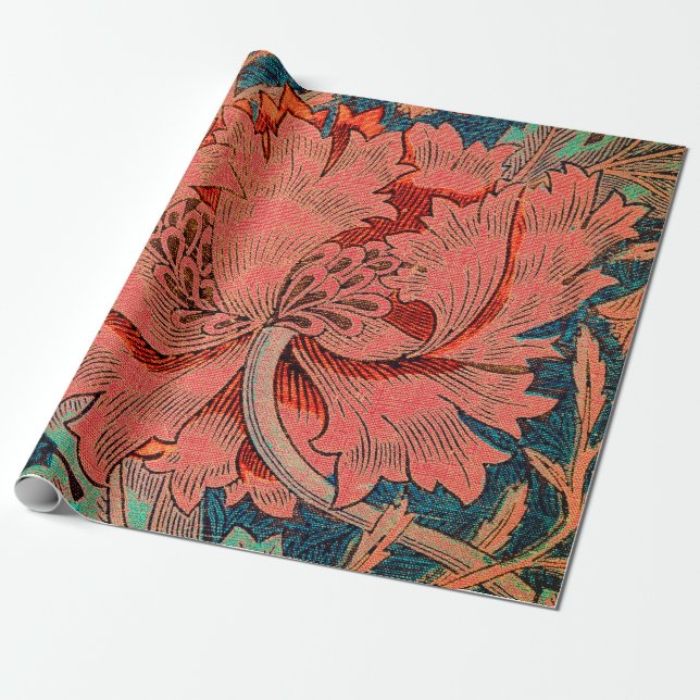 William Morris FLOWERS GIFT WRAPPING Wrapping Paper (Unrolled)