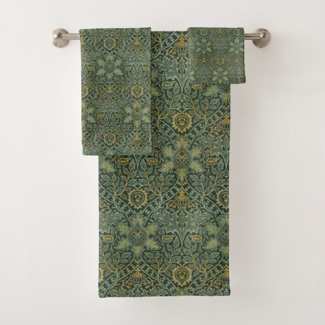 William Morris Flowers & Vines of Persian Art Bath Towel Set (Insitu)