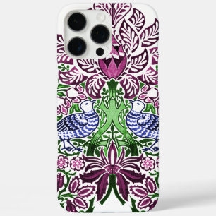William Morris Folk Art Birds Flowers Acorns iPhone 16 Pro Max Case