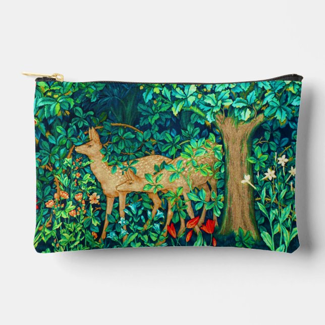 William Morris Forest Deer Tapestry Print  Accessory Pouch (Front)