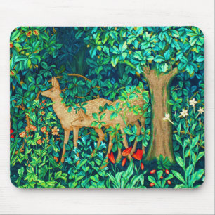William Morris Forest Deer Tapestry Print  Mouse Mat