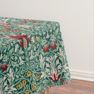 William Morris Forest Green Floral Wallpaper Tablecloth
