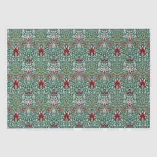William Morris Forest Green Floral Wallpaper Tissue Paper