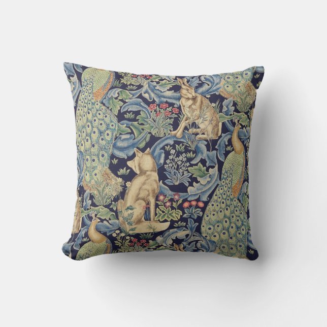 William Morris Forest Rabbit Cushion (Front)