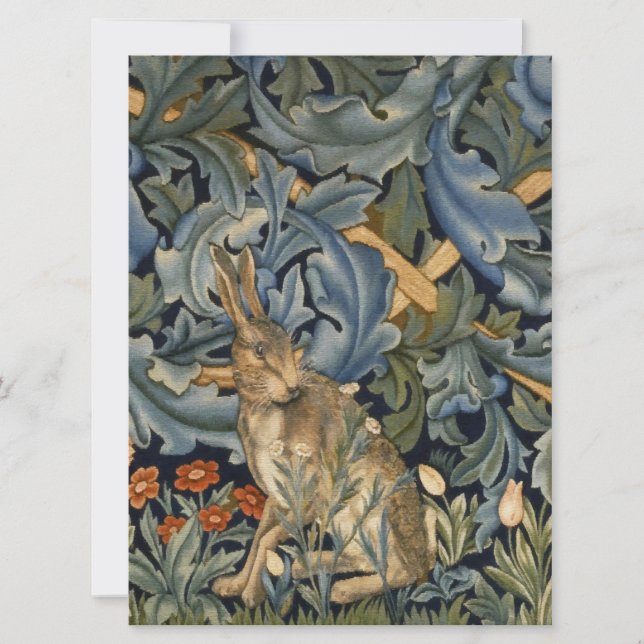 William Morris Forest Rabbit Floral Art Nouveau (Front)
