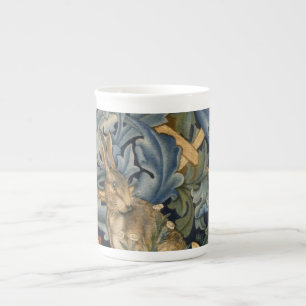 William Morris Forest Rabbit Floral Art Nouveau Bone China Mug