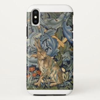 William Morris Forest Rabbit Floral Art Nouveau iPhone XS Case