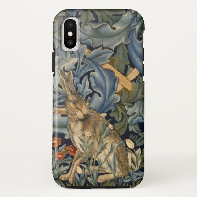 William Morris Forest Rabbit Floral Art Nouveau Case-Mate iPhone Case (Back)
