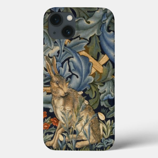 William Morris Forest Rabbit Floral Art Nouveau Case-Mate iPhone Case (Back)