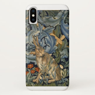 William Morris Forest Rabbit Floral Art Nouveau iPhone X Case