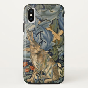 William Morris Forest Rabbit Floral Art Nouveau iPhone X Case