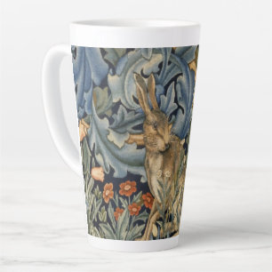 William Morris Forest Rabbit Floral Art Nouveau Latte Mug
