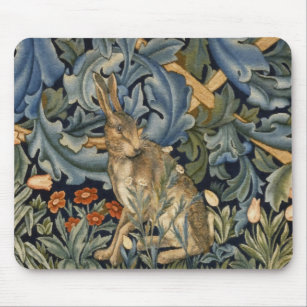 William Morris Forest Rabbit Floral Art Nouveau Mouse Mat