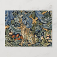 William Morris Forest Rabbit Floral Art Nouveau