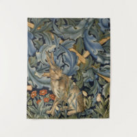 William Morris Forest Rabbit Floral Art Nouveau