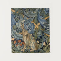 William Morris Forest Rabbit Floral Art Nouveau