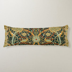 William Morris Forest Tapestry Pattern: Vintage Body Cushion