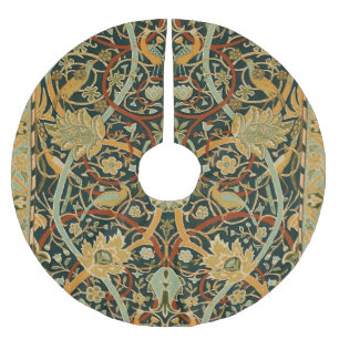 William Morris Forest Tapestry Pattern: Vintage Brushed Polyester Tree Skirt