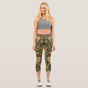 William Morris Forest Tapestry Pattern: Vintage Capri Leggings