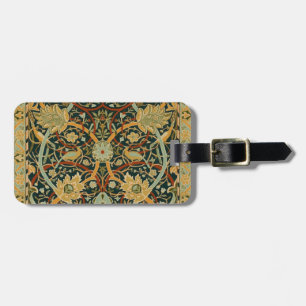 William Morris Forest Tapestry Pattern: Vintage Luggage Tag