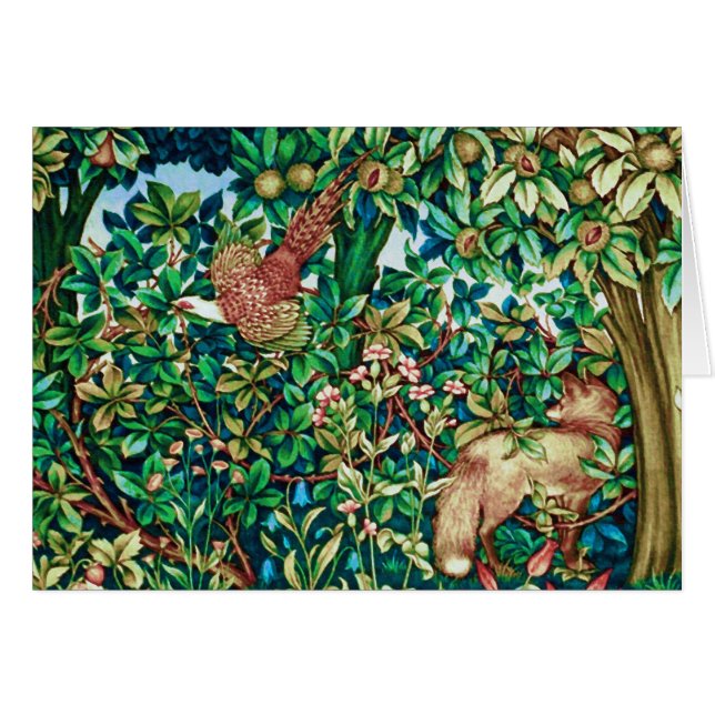 William Morris Fox and Pheasant Tapestry Print (Front Horizontal)