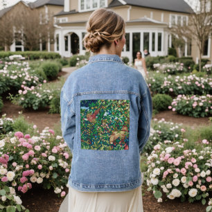 William Morris Fox and Pheasant Tapestry Print  Denim Jacket