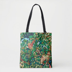 William Morris Fox and Pheasant Tapestry Print Tote Bag