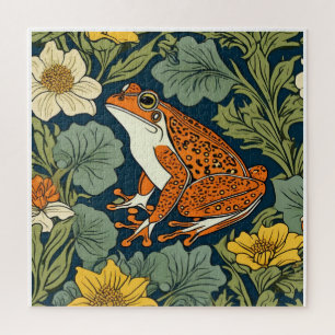 William Morris frog inspiration Jigsaw Puzzle