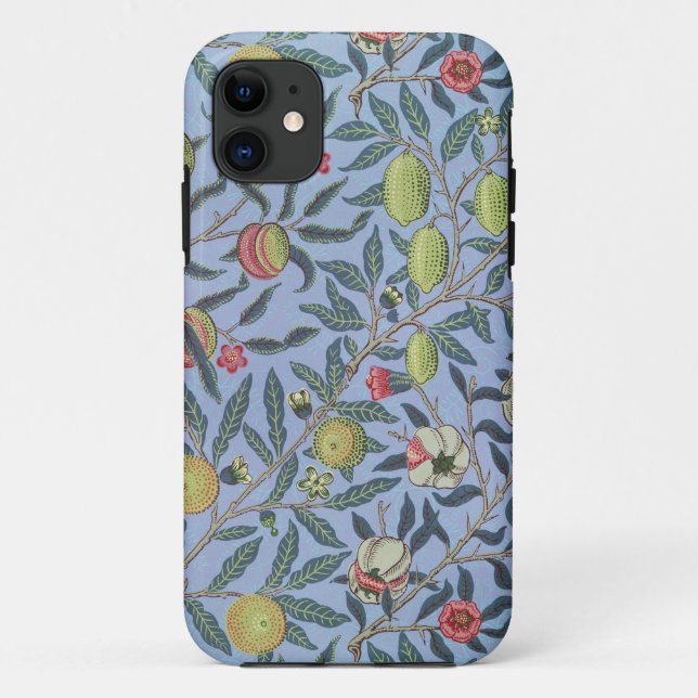 William Morris Fruit Pomegranate Blue Ornament Case-Mate iPhone Case (Back)