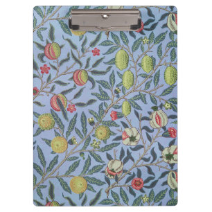 William Morris Fruit Pomegranate Blue Ornament Clipboard