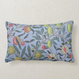 William Morris Fruit Pomegranate Blue Ornament Lumbar Cushion